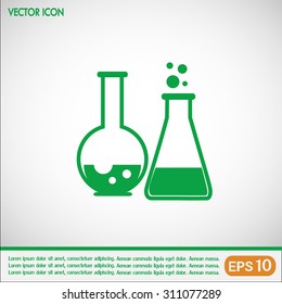 Vector illustration Test tube vector icon 
