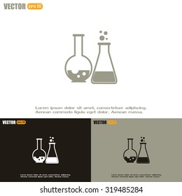 Vector illustration Test tube vector icon 