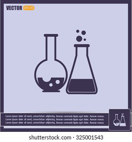 Vector illustration Test tube vector icon 