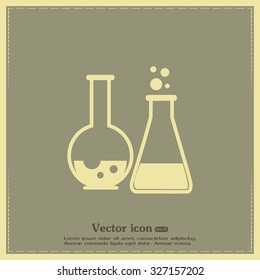 Vector illustration Test tube vector icon 