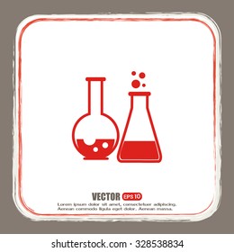 Vector illustration Test tube vector icon 