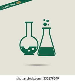 Vector illustration Test tube vector icon 