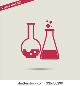 Vector illustration Test tube vector icon 