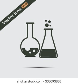 Vector illustration Test tube vector icon 