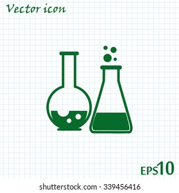 Vector illustration Test tube vector icon 