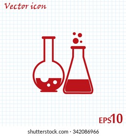Vector illustration Test tube vector icon 