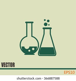 Vector illustration Test tube vector icon 