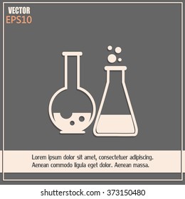 Vector illustration Test tube vector icon 