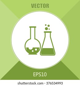Vector illustration Test tube vector icon 
