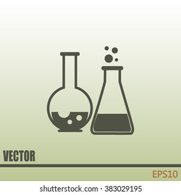 Vector illustration Test tube vector icon 