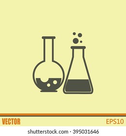 Vector illustration Test tube vector icon 
