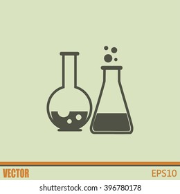 Vector illustration Test tube vector icon 
