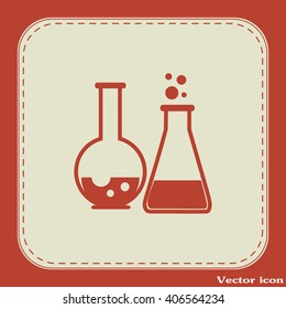 Vector illustration Test tube vector icon 
