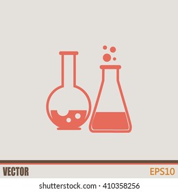 Vector illustration Test tube vector icon 