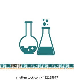 Vector illustration Test tube vector icon 