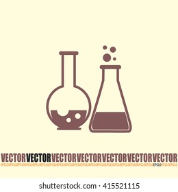Vector illustration Test tube vector icon 