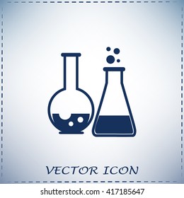 Vector illustration Test tube vector icon 
