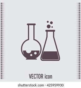 Vector illustration Test tube vector icon 