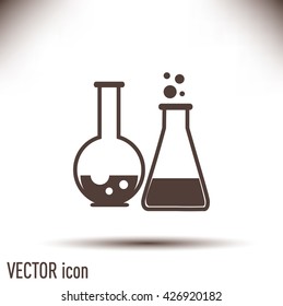 Vector illustration Test tube vector icon 