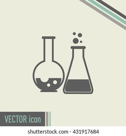Vector illustration Test tube vector icon 