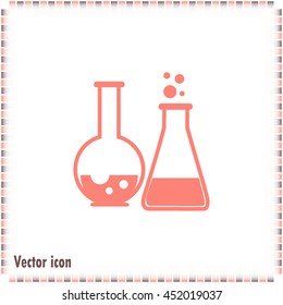 Vector illustration Test tube vector icon 