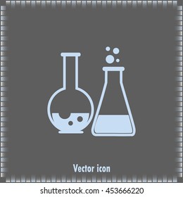 Vector illustration Test tube vector icon 
