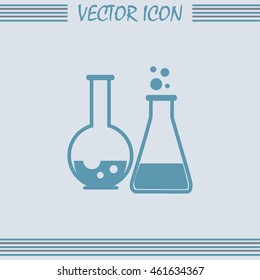 Vector illustration Test tube vector icon 