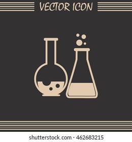 Vector illustration Test tube vector icon 