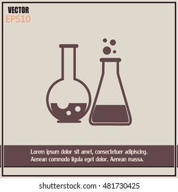 Vector illustration Test tube vector icon 