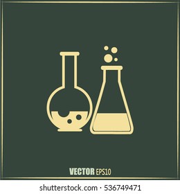 Vector illustration Test tube vector icon 