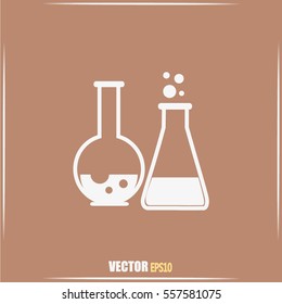 Vector illustration Test tube vector icon 