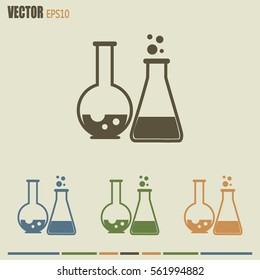 Vector illustration Test tube vector icon 