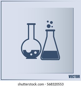 Vector illustration Test tube vector icon 