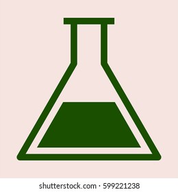 Vector illustration of Test tube vector icon

