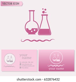 Vector illustration Test tube vector icon 