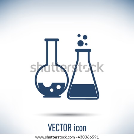 Vector illustration Test tube vector icon 