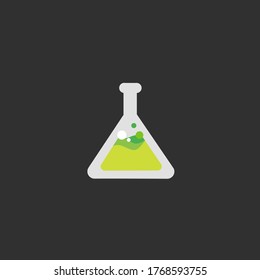 Vector illustration of test tube with liquid