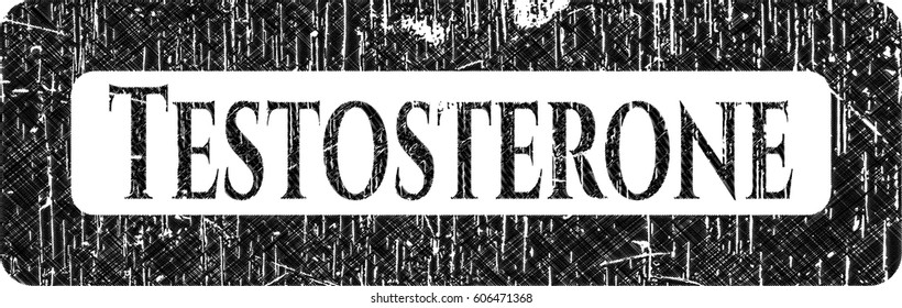 ilustración vectorial de Testosterona escrita en una pizarra

