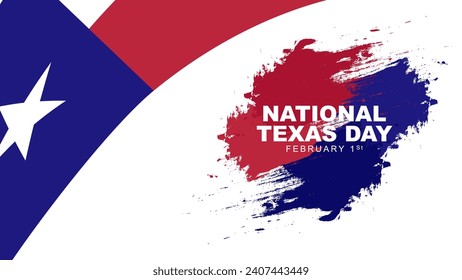 Vector illustration of Texas Day celebrated on February 1. Greeting card poster design