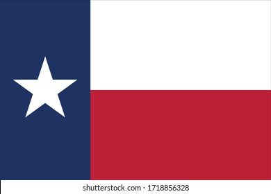 vector illustration of Texas flag