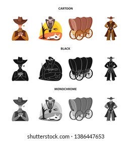 Vector illustration of texas and history logo. Set of texas and culture vector icon for stock.