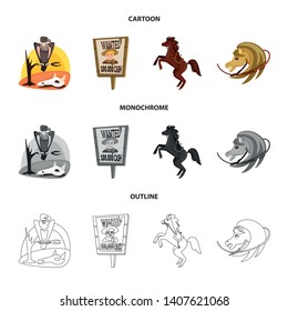 Vector illustration of texas and history logo. Set of texas and culture stock vector illustration.