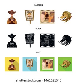 Vector illustration of texas and history symbol. Collection of texas and culture stock vector illustration.