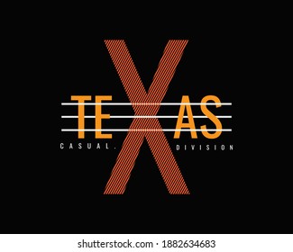Vector illustration of texas letters graphics. creative clothing, suitable for the design of t-shirts, clothing, hoodies, printing products etc.