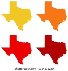 vector illustration of Texas maps