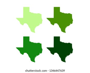 vector illustration of Texas maps