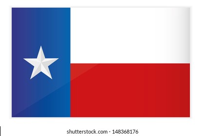 Vector Illustration of Texas State Flag,EPS10.