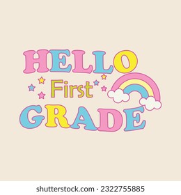 Vector illustration, text back to school in colorful cartoon style, design elements for design flyers, cards, envelopes, covers, sale flyers.