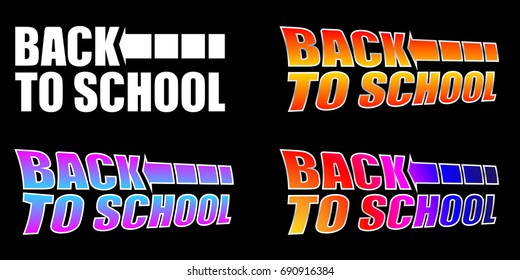 vector illustration of text back to school