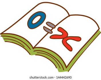 Ilustración vectorial de un libro de texto